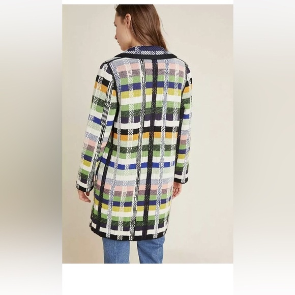 Anthropologie Shanley Plaid Wool Sweater Coat Size Small NEW - Picture 14 of 15